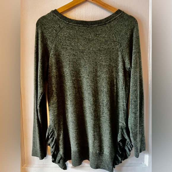 Anthropologie Postmark Ruffle Hem Sweater - Picture 3 of 6